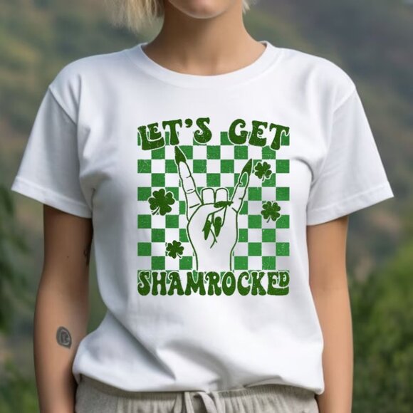 Other - Lets Get Shamrocked Shirt Funny St Patricks Day Shirt Vintage Shamrock Shirt